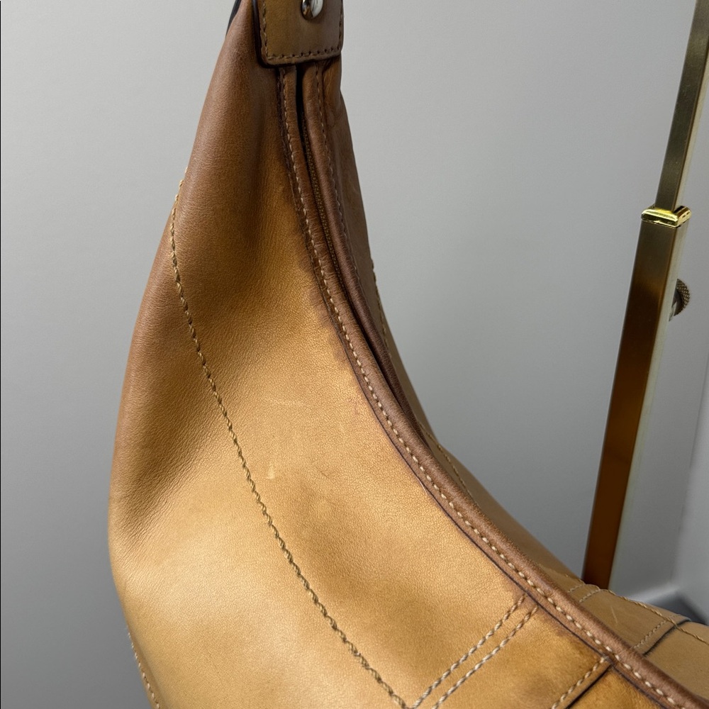 Coach SoHo Burnished Glove-Tanned Hobo Bag Style F12299 Camel Tan 2008 - Picture 10 of 15